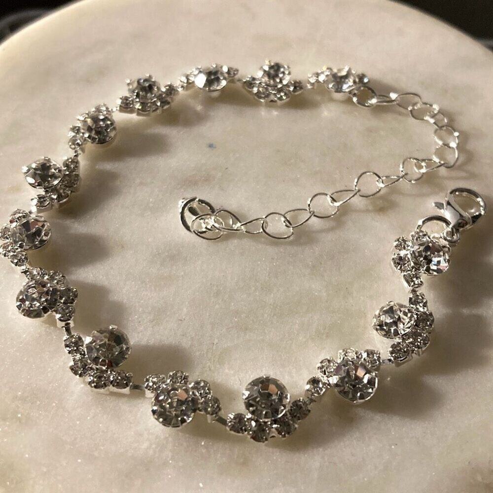 Silver CZ diamond bracelet tennis bracelet